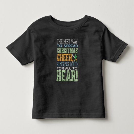 Buddy the Elf Christmas Cheer Quote Kinder Shirts (Voorkant)