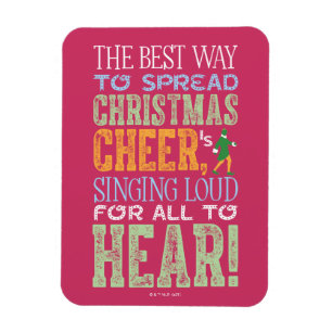 Buddy the Elf Christmas Cheer Quote Magneet