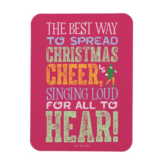 Buddy the Elf Christmas Cheer Quote Magneet (Verticaal)