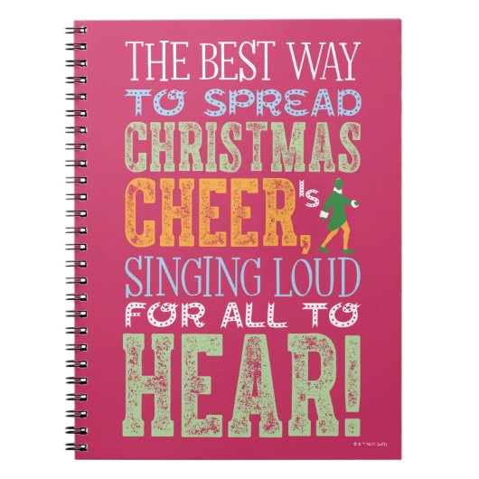 Buddy the Elf Christmas Cheer Quote Notitieboek (Voorkant)