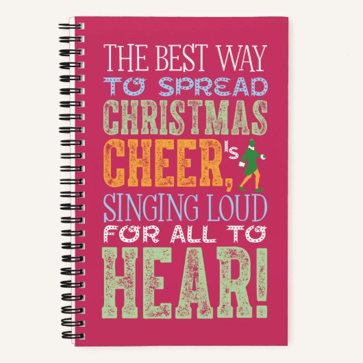 Buddy the Elf Christmas Cheer Quote Notitieboek (Voorkant)