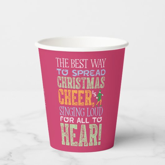Buddy the Elf Christmas Cheer Quote Papieren Bekers (Voorkant)