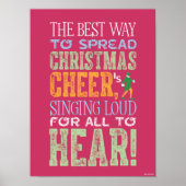 Buddy the Elf Christmas Cheer Quote Poster (Voorkant)