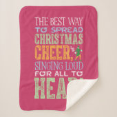Buddy the Elf Christmas Cheer Quote Sherpa Deken (Voorkant)