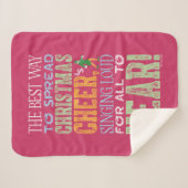 Buddy the Elf Christmas Cheer Quote Sherpa Deken (Voorkant (horizontaal))