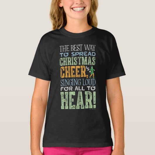 Buddy the Elf Christmas Cheer Quote T-shirt (Voorkant)