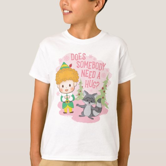 Buddy the Elf Does Somebody Need a Hug? T-shirt (Voorkant)