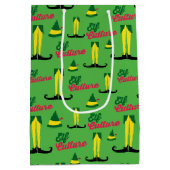 Buddy the Elf | Elf Culture Pattern Medium Cadeauzakje (Achterkant)