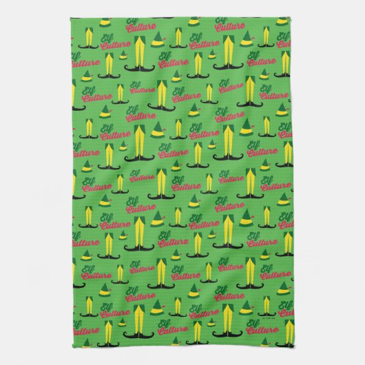 Buddy the Elf | Elf Culture Pattern Theedoek (Verticaal)