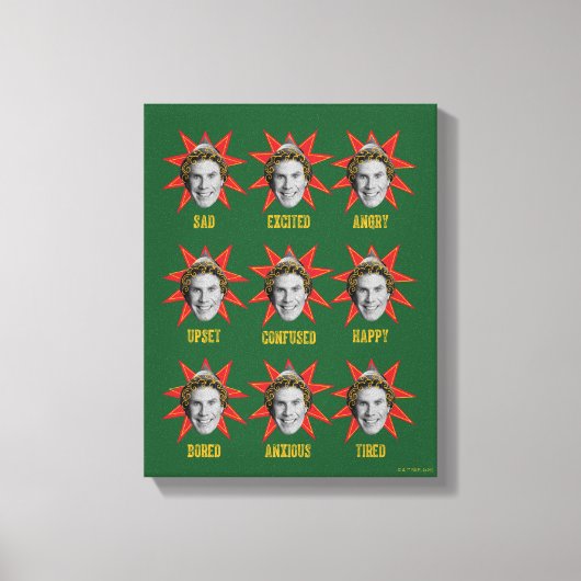 Buddy the Elf | Emoties Canvas Afdruk (Voorkant)
