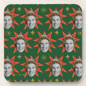 Buddy the Elf Emoties Pattern Bier Onderzetter (Voorkant)
