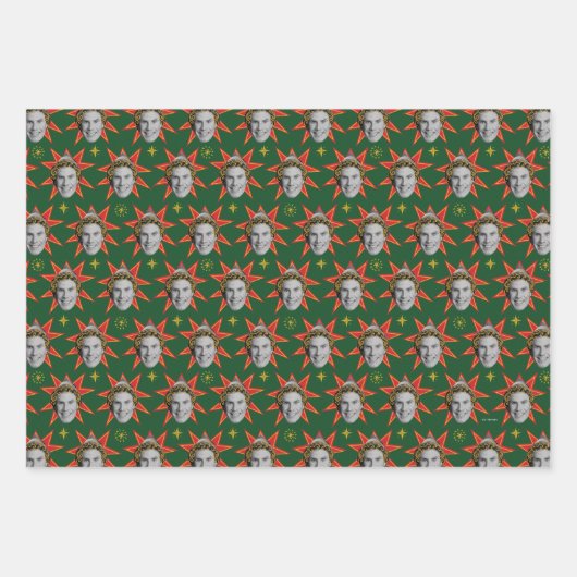 Buddy the Elf Emoties Pattern Inpakpapier Vel (Voorkant 3)