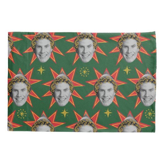 Buddy the Elf Emoties Pattern Kussensloop (Achterkant)