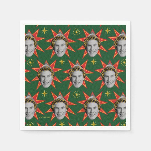 Buddy the Elf Emoties Pattern Servet (Voorkant)