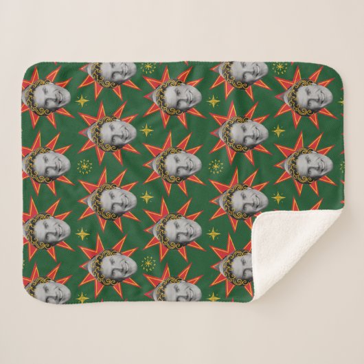 Buddy the Elf Emoties Pattern Sherpa Deken (Voorkant (horizontaal))