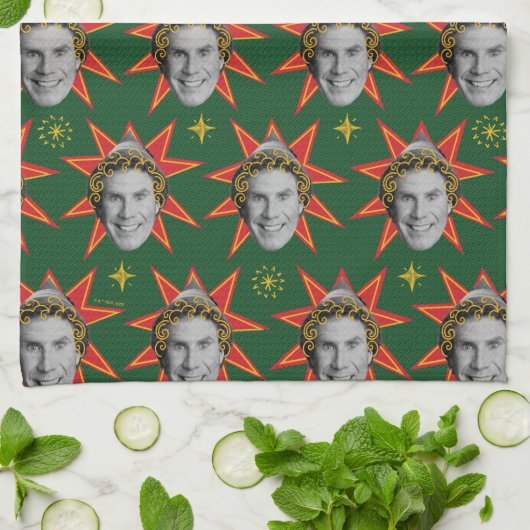Buddy the Elf Emoties Pattern Theedoek (Gevouwen)