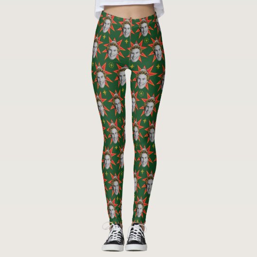 Buddy the Elf Emotions Pattern Leggings (Voorkant)