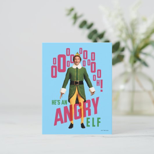 Buddy the Elf | He's an Angry Elf Briefkaart (Staand voorkant)