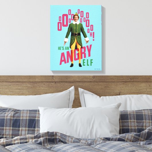 Buddy the Elf | He's an Angry Elf Canvas Afdruk (Insitu (Slaapkamer))