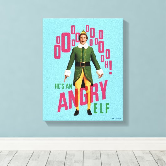 Buddy the Elf | He's an Angry Elf Canvas Afdruk (Insitu (Houten vloer))