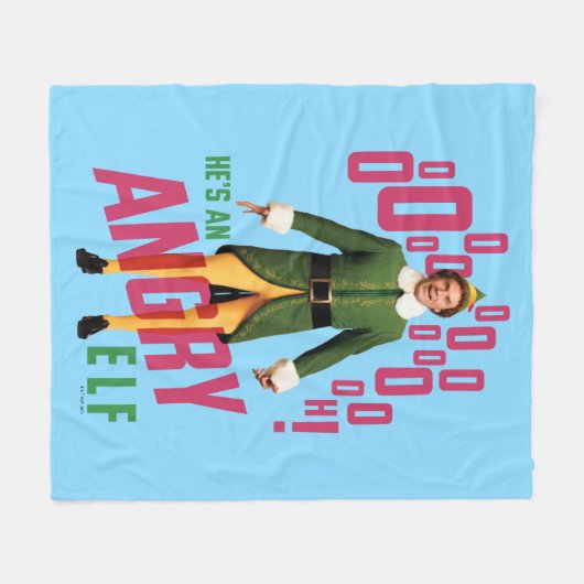 Buddy the Elf | He's an Angry Elf Fleece Deken (Voorkant (Horizontaal))