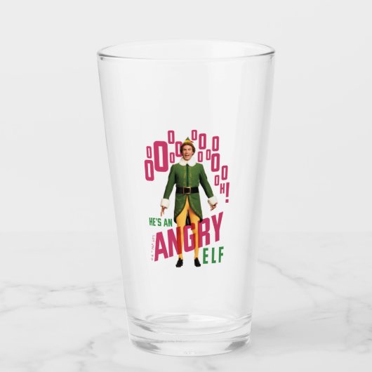 Buddy the Elf | He's an Angry Elf Glas (Voorkant)