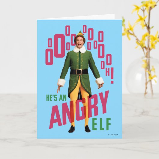 Buddy the Elf | He's an Angry Elf Kaart (Gele Bloem)