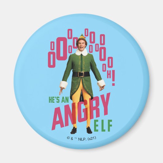 Buddy the Elf | He's an Angry Elf Magneet (Voorkant)