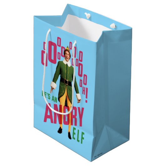 Buddy the Elf | He's an Angry Elf Medium Cadeauzakje (Voorkant Gekanteld)