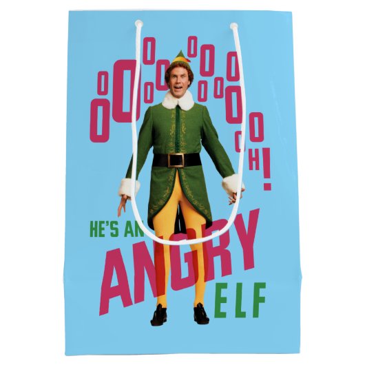 Buddy the Elf | He's an Angry Elf Medium Cadeauzakje (Achterkant)