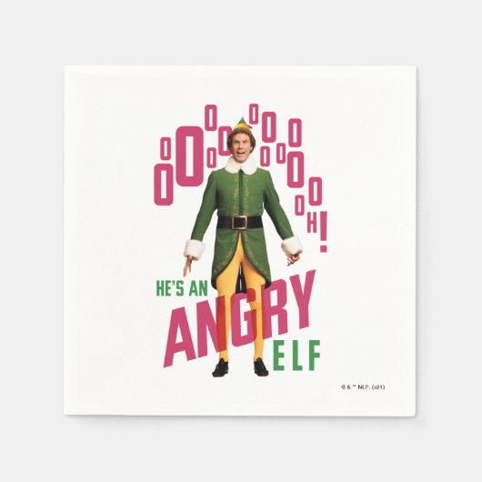 Buddy the Elf | He's an Angry Elf Servet (Voorkant)