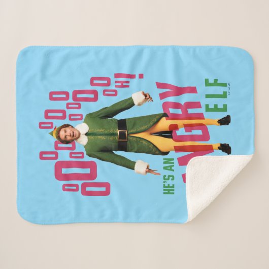 Buddy the Elf | He's an Angry Elf Sherpa Deken (Voorkant (horizontaal))