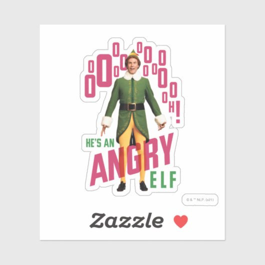 Buddy the Elf | He's an Angry Elf Sticker (Vel)