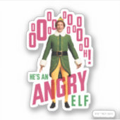Buddy the Elf | He's an Angry Elf Sticker (Voorkant)