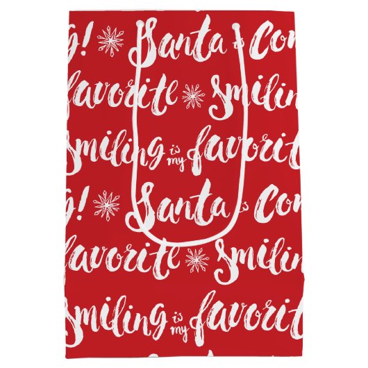 Buddy the Elf | Het glimlachen is mijn favoriete p Medium Cadeauzakje (Achterkant)