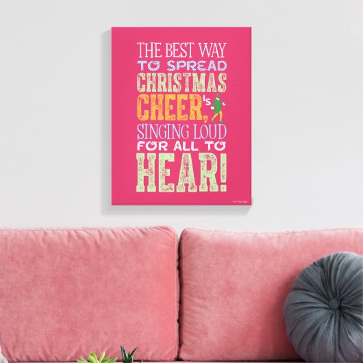 Buddy the Elf | kerstcitaat Canvas Afdruk (Insitu (Woonkamer))