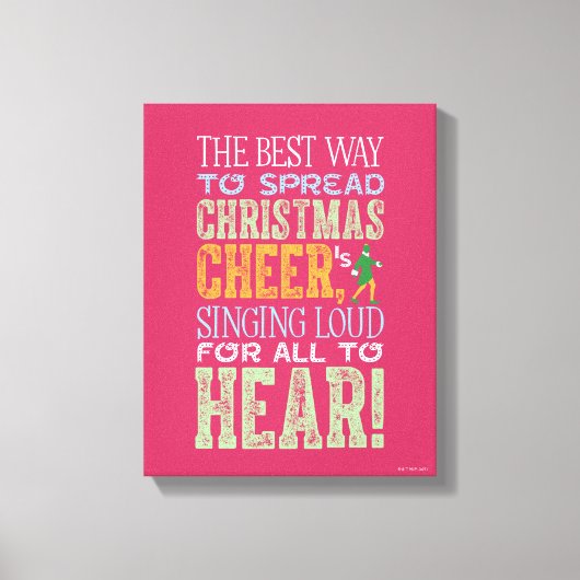 Buddy the Elf | kerstcitaat Canvas Afdruk (Voorkant)