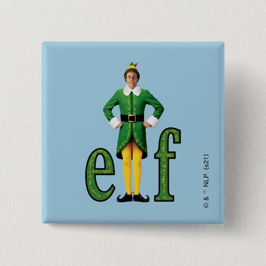 Buddy the Elf Movie Logo Vierkante Button 5,1 Cm (Voorkant)