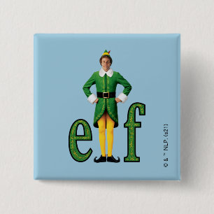 Buddy the Elf Movie Logo Vierkante Button 5,1 Cm