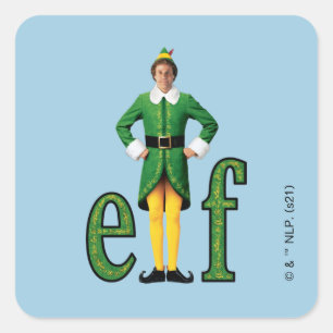 Buddy the Elf Movie Logo Vierkante Sticker