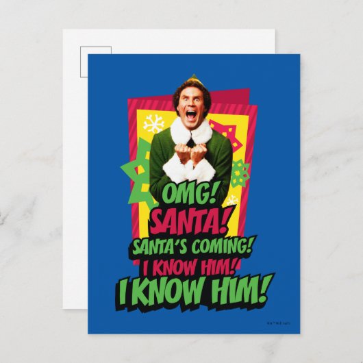 Buddy the Elf | OMG! Kerstman. Briefkaart (Voorkant / Achterkant)