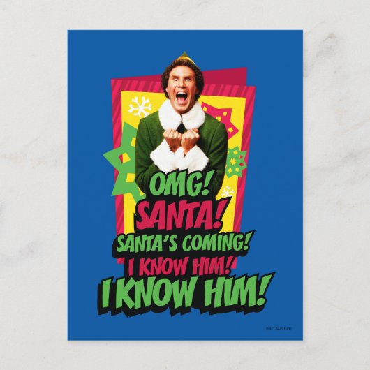 Buddy the Elf | OMG! Kerstman. Briefkaart (Voorkant)