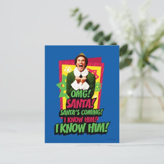 Buddy the Elf | OMG! Kerstman. Briefkaart (Staand voorkant)