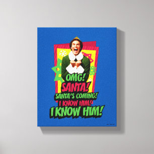 Buddy the Elf   OMG! Kerstman. Canvas Afdruk