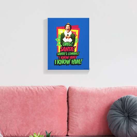 Buddy the Elf | OMG! Kerstman. Canvas Afdruk (Insitu (Woonkamer))