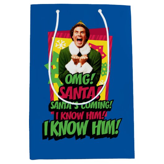 Buddy the Elf | OMG! Kerstman. Medium Cadeauzakje (Voorkant)