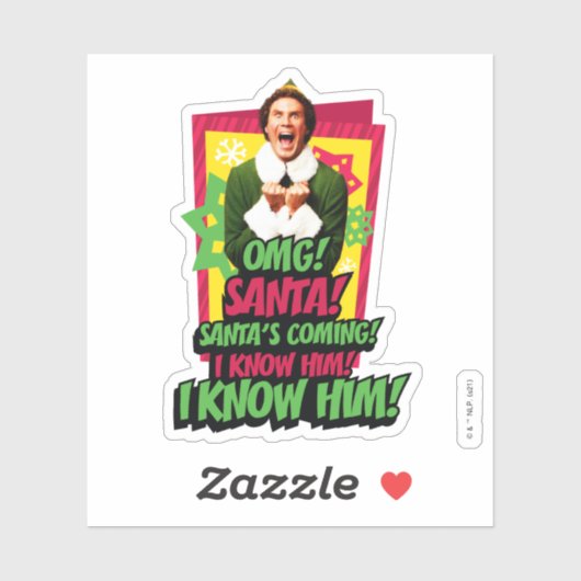 Buddy the Elf | OMG! Kerstman. Sticker (Vel)