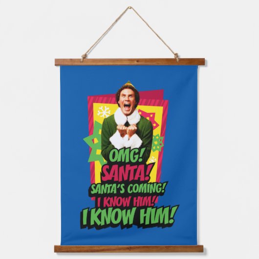 Buddy the Elf | OMG! Santa! Hangend Wandkleed (Voorkant)