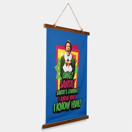 Buddy the Elf | OMG! Santa! Hangend Wandkleed (Gebogen)