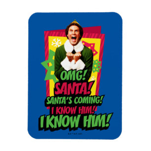 Buddy the Elf OMG! Santa! Magneet